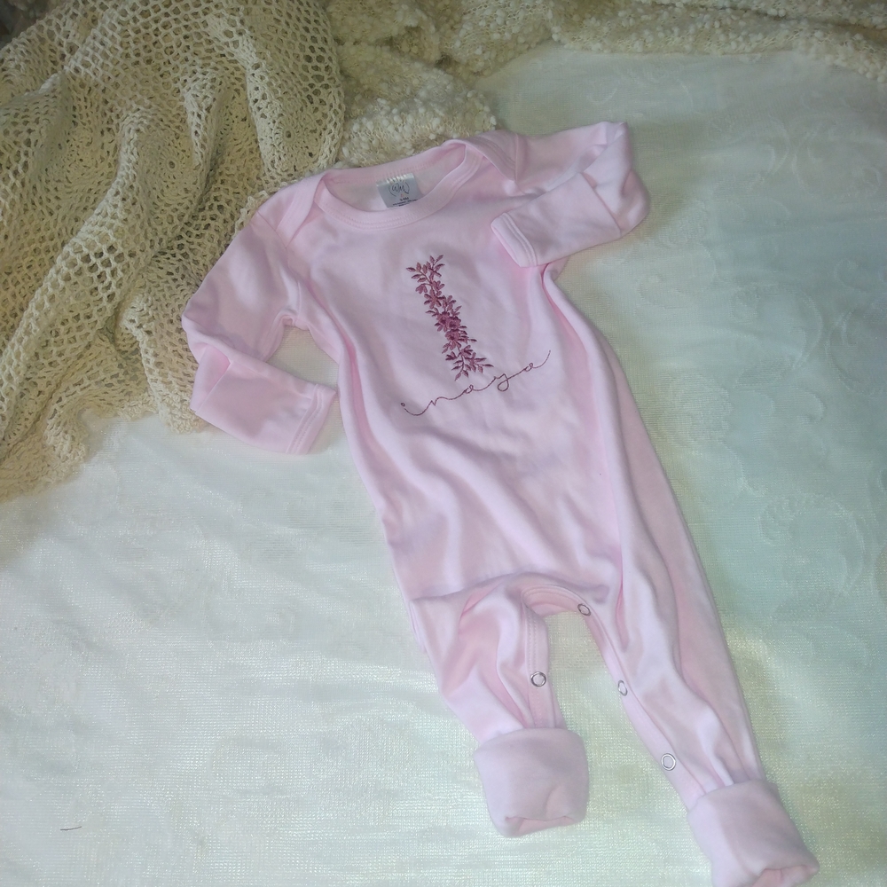 Somekind of Wonderful Light Pink Baby Footie